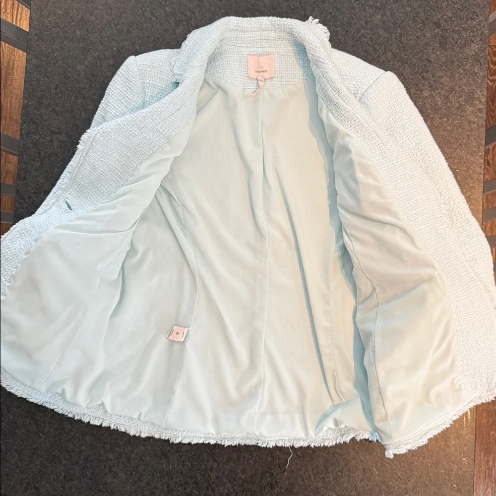 Cinq a Sept two piece suit, size 10, ice blue - Picture 3 of 10